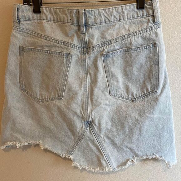 Free People ~ Going Rouge Tidal Wave Cotton Denim Skirt. Size 29 - Picture 4 of 4